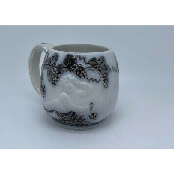 Vintage Upsala Ekeby Gefle Made In Sweden Mullbar Cherub and Grapes Mug - Picture 2 of 6